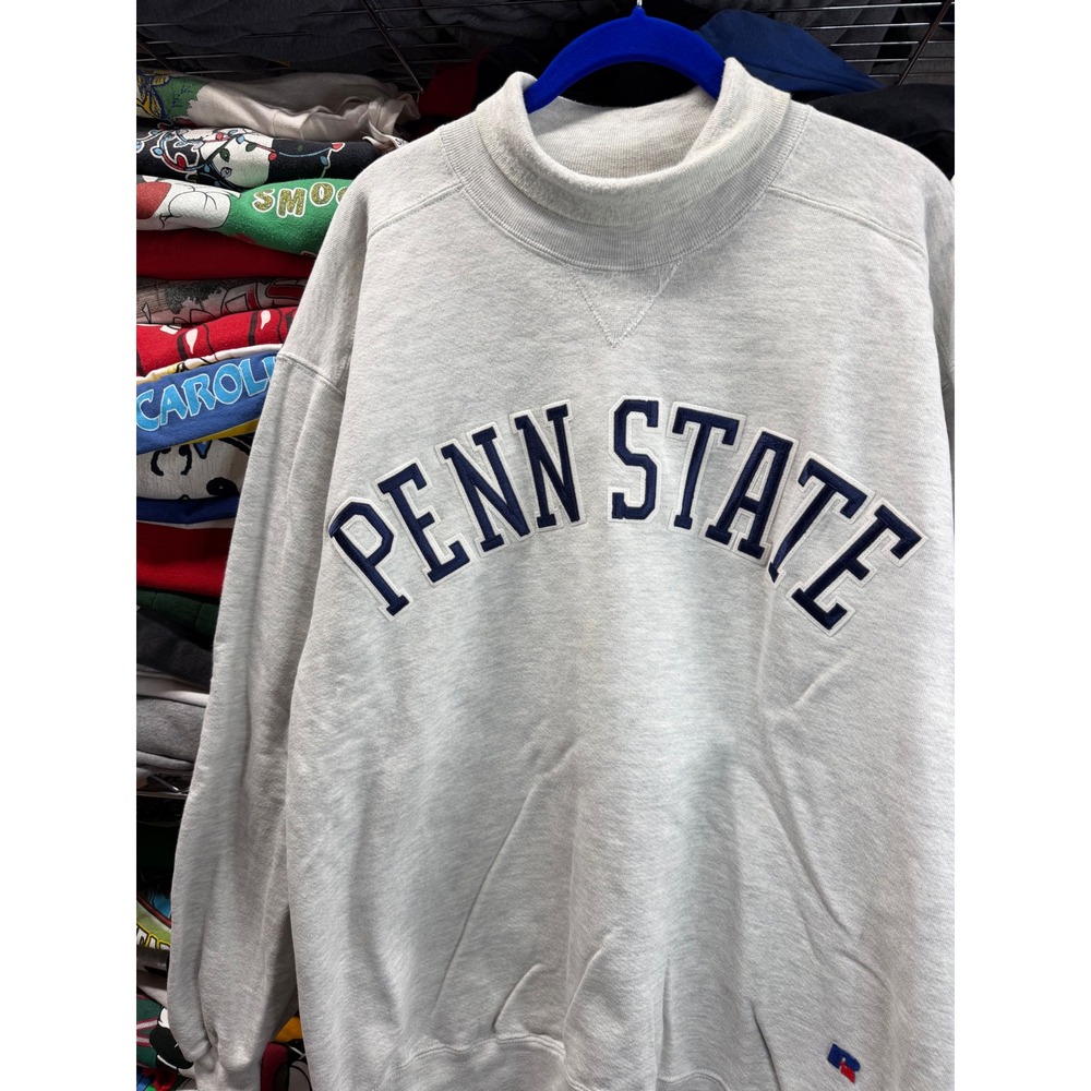 Vintage Russell Athletic Penn State Sweatshirt Mens Large Gray High Cotton 90s